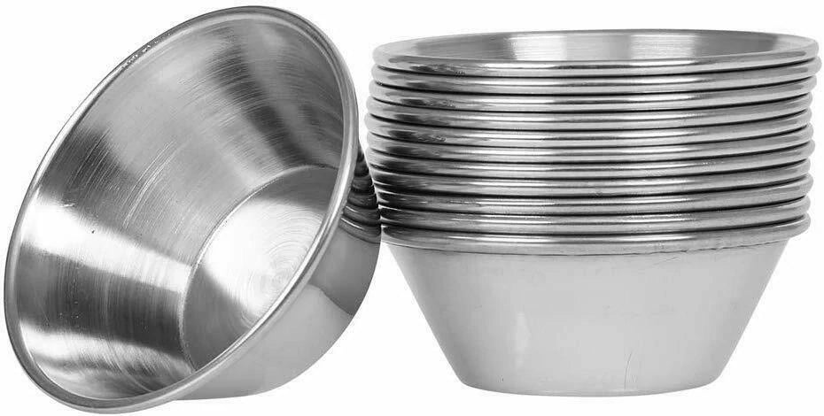 Stainless Steel Feeding Cups 1.5oz (Set of 2) | Stargazer Exotics